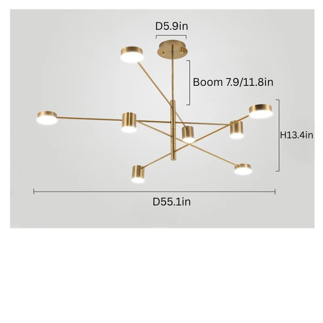 Nordic Chandelier | 4-10 Heads | Modern Black Ceiling Light | Creative Wrought Iron Fixture | LED Included | Brick by Brick