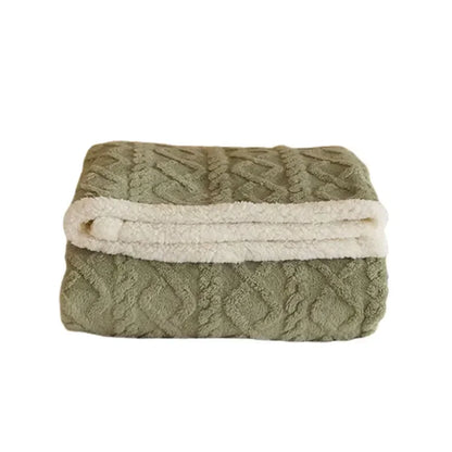 Cozy Lambswool Throw Blanket | Plush Double Layer Fleece | Winter Comfort & Home Décor | Brick by Brick