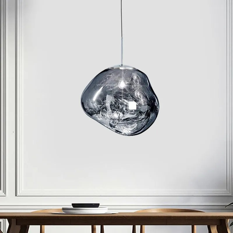 Glass Globe Pendant Light | 7.9 - 15.0 in | Glass Pendant | 4 Colors | Metal Frame | Brick by Brick