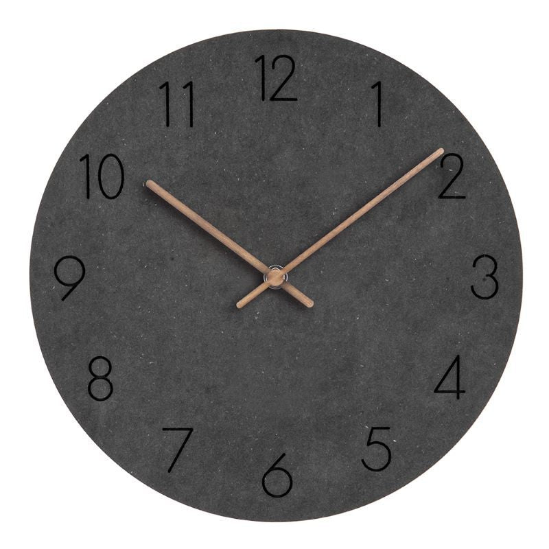 Scandinavian Wall Clock | 1.4 in | Silent Grey Face & Copper Hands | Minimalist Home Decor | Brick by Brick