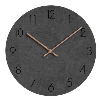 Scandinavian Wall Clock | 1.4 in | Silent Grey Face & Copper Hands | Minimalist Home Decor | Brick by Brick