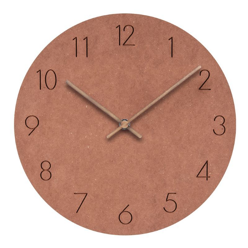 Scandinavian Wall Clock | 1.4 in | Silent Grey Face & Copper Hands | Minimalist Home Decor | Brick by Brick