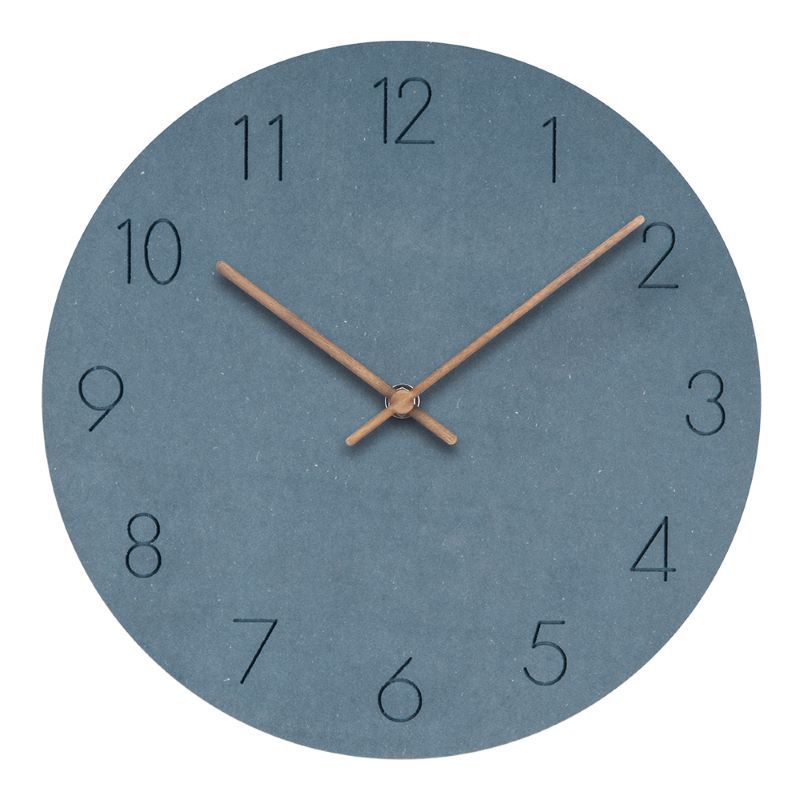 Scandinavian Wall Clock | 1.4 in | Silent Grey Face & Copper Hands | Minimalist Home Decor | Brick by Brick