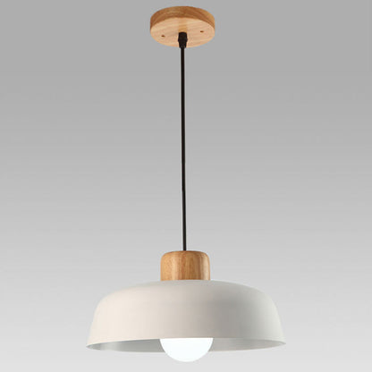 Nordic Creative Pendant Lamp | Natural Wood & Aluminum | Modern Home Lighting | 11.81 x 5.51 in | Brick by Brick