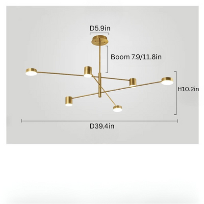Nordic Chandelier | 4-10 Heads | Modern Black Ceiling Light | Creative Wrought Iron Fixture | LED Included | Brick by Brick