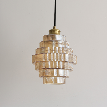 Antique Brass Pendant Light | 59.06 x 11.81 x 8.66 in | Classic Glass Shade Ceiling Light | Timeless Interior Accent | Brick by Brick