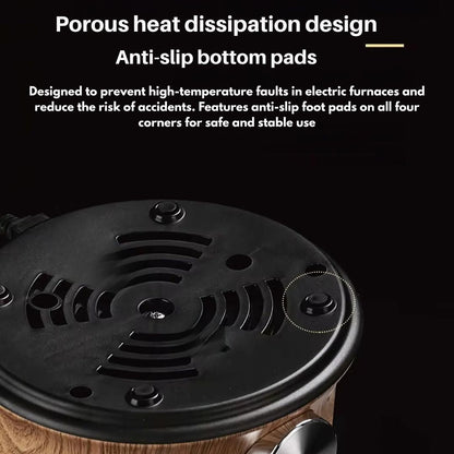 Mini Electric Ceramic Stove | 2.8 × 6.7 in | Compact Tea & Coffee Heater | Dual Heat Settings | Brick by Brick