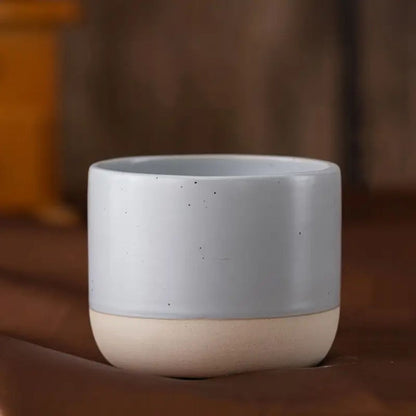 Vintage Ceramic Coffee Mug | 100 - 230 ml | Rustic Stoneware Design | Dishwasher Safe | Brick by Brick