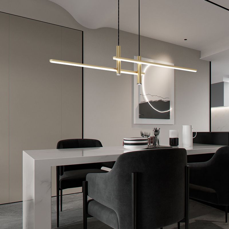 Edge Linear Pendant Light | 35.4 in | Dimmable LED | Black or Gold Finish | Brick by Brick