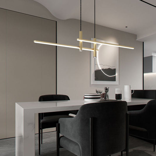 Edge Linear Pendant Light | 35.4 in | Dimmable LED | Black or Gold Finish | Brick by Brick