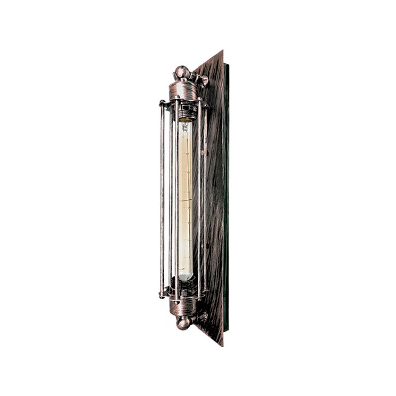Cylinder Wall Lamp | 4 x 18.5 in | Metal Indoor Lighting | Black, Red, Silver, Gold | Modern Fixture | Brick by Brick