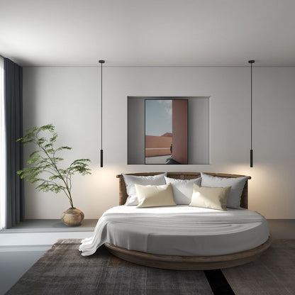 Sanna Black Pendant Light | 1.5 x 11 in | Modern Ceiling Lighting | Metal Accent | Brick by Brick