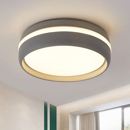 Quinn Flush Mount Ceiling Light | 7.9 in | LED | Black or Grey | Dual-Color Temperature | Brick by Brick