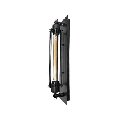 Cylinder Wall Lamp | 4 x 18.5 in | Metal Indoor Lighting | Black, Red, Silver, Gold | Modern Fixture | Brick by Brick