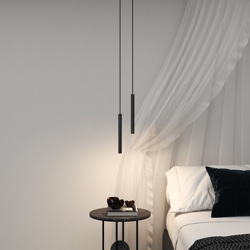 Sanna Black Pendant Light | 1.5 x 11 in | Modern Ceiling Lighting | Metal Accent | Brick by Brick