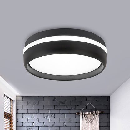 Quinn Flush Mount Ceiling Light | 7.9 in | LED | Black or Grey | Dual-Color Temperature | Brick by Brick