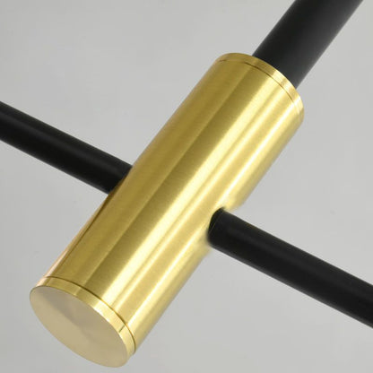 Linear Pendant Light | D 33.5 or 39.3 in | Multi-Head Glass & Metal Fixture | Adjustable Design | Brick by Brick