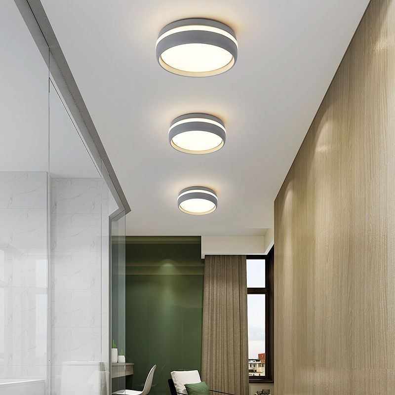 Quinn Flush Mount Ceiling Light | 7.9 in | LED | Black or Grey | Dual-Color Temperature | Brick by Brick