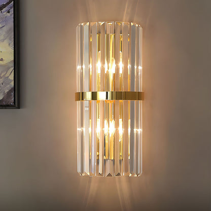 Luxurious Crystal Wall Light | Stainless Steel  | Contemporary Living Room Sconce | Brick by Brick