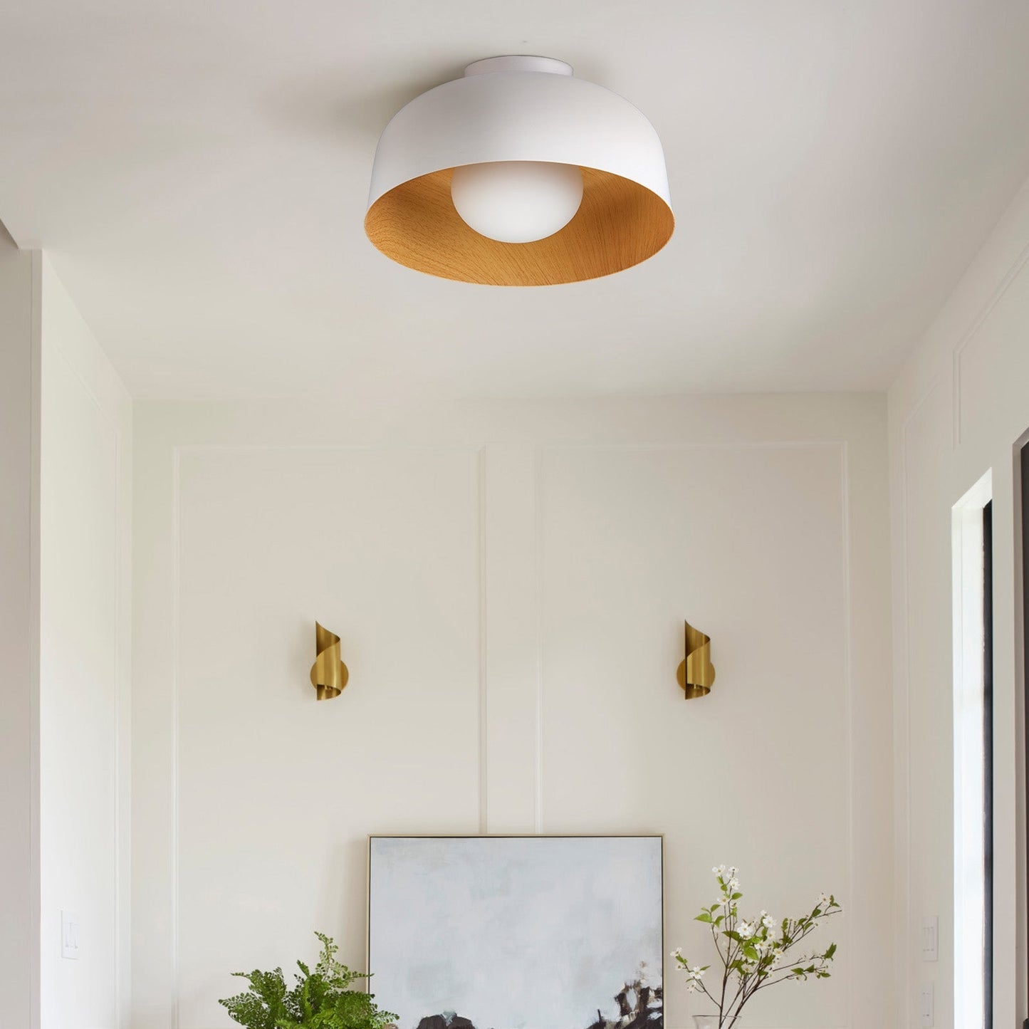 Minimalist Flush Mount Ceiling Light | D8.66 in × H5.12 in | Modern LED Fixture | Brick by Brick