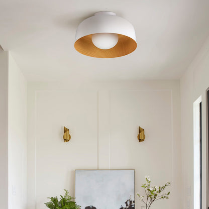 Minimalist Flush Mount Ceiling Light | D8.66 in × H5.12 in | Modern LED Fixture | Brick by Brick