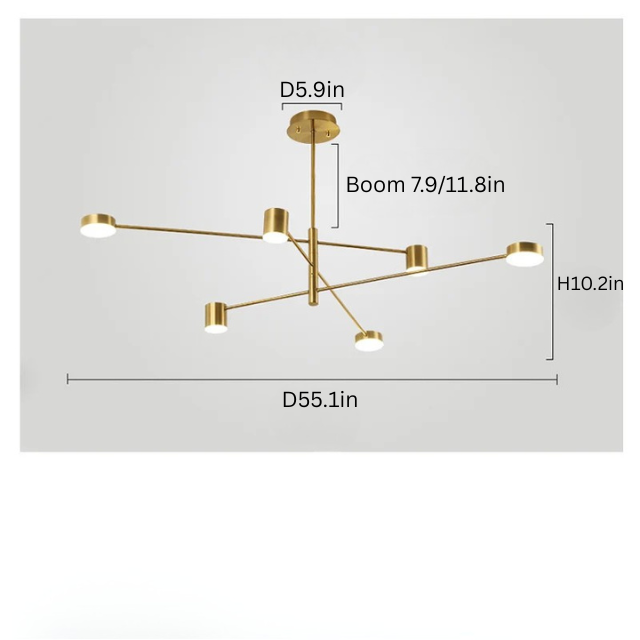Nordic Chandelier | 4-10 Heads | Modern Black Ceiling Light | Creative Wrought Iron Fixture | LED Included | Brick by Brick