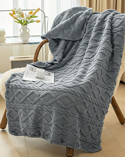 CozyNest Throw Blanket | Ultra-Soft Faux Sheepskin | Lightweight All-Season Comfort | Brick by Brick