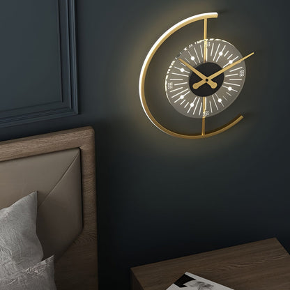 Wall Clock | Led Light | Silent Movement | Ambient Glow | Creative Modern Design