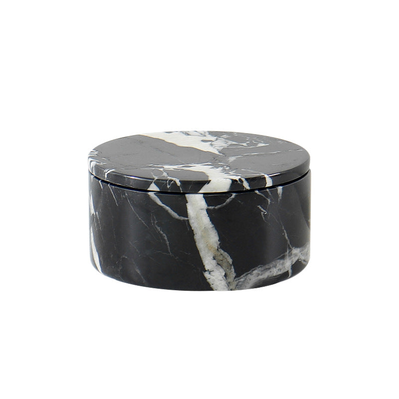 Nero Marquina Marble Jewelry Box |  5.9 × 3 in | Black Stone | White Veining | Brick by Brick