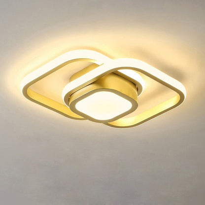 Double Ring LED Ceiling Lamp | 10.6in Diameter | Sleek Minimalist Design | Modern Home Accent | Brick by Brick