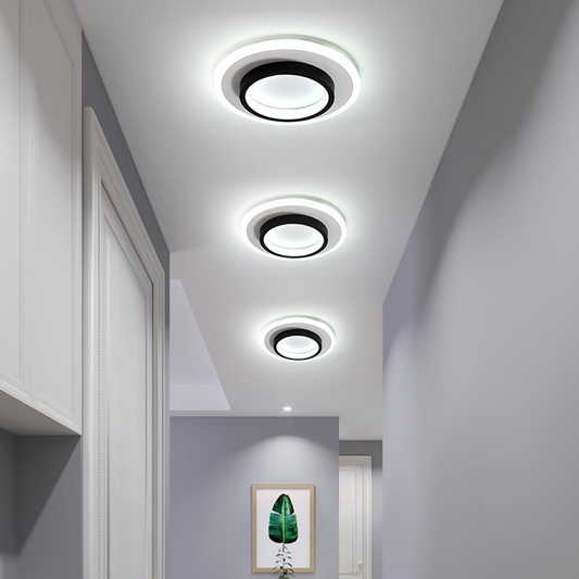 Sleek LED Hallway Ceiling Lamp | 8.3" or 9.4" Metal & Acrylic Fixture | Energy-Saving | Brick by Brick
