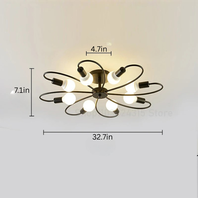 Modern Industrial Ceiling Lamp | L19.69-32.68 in | E27 Pendant Light | Retro Iron Chandelier | Brick by Brick