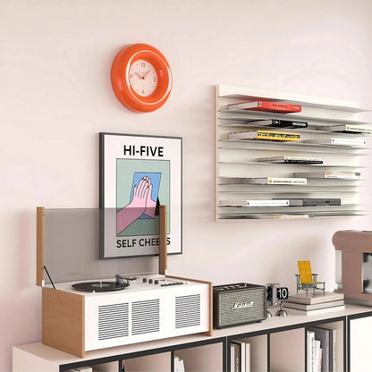 Bagel Wall Clock | 11.4 × 2 in | Silent Quartz Movement | Retro Modern Home Decor | Brick by Brick