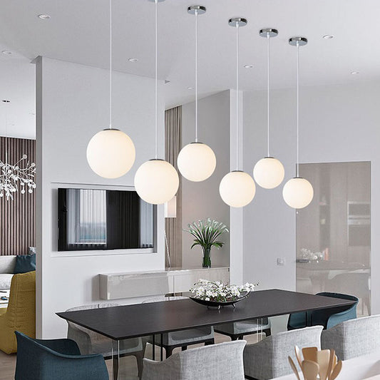 Glass Pendant Light |E27/E26 | Minimalist Single Head Design | Modern Indoor Lighting | Brick by Brick