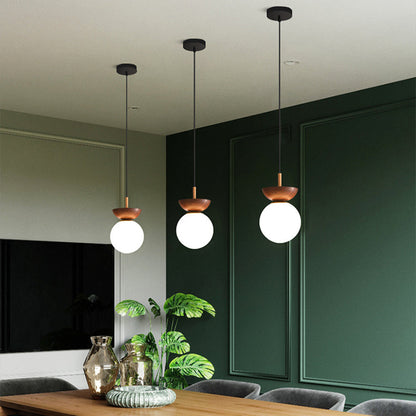 Decorative Glass Pendant Lamp | 6.29 x 10.62 in | Modern Hanging Light | Clear Glass Shade | Adjustable Cord | Brick by Brick