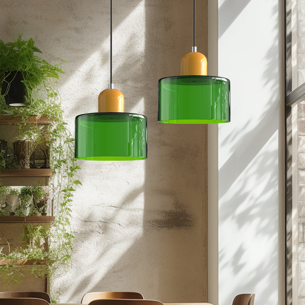Bauhaus Glass Pendant Light | Modern Globe Design | Adjustable Ceiling Lamp | Brick by Brick