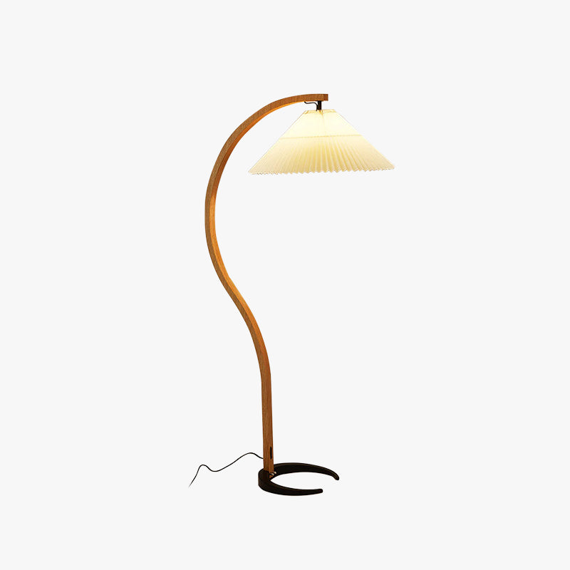 Modern Fabric Shade LED Floor Lamp | `12.6 x 20.5 x 59 in  | 12W Energy-Efficient Lighting | Brick by Brick