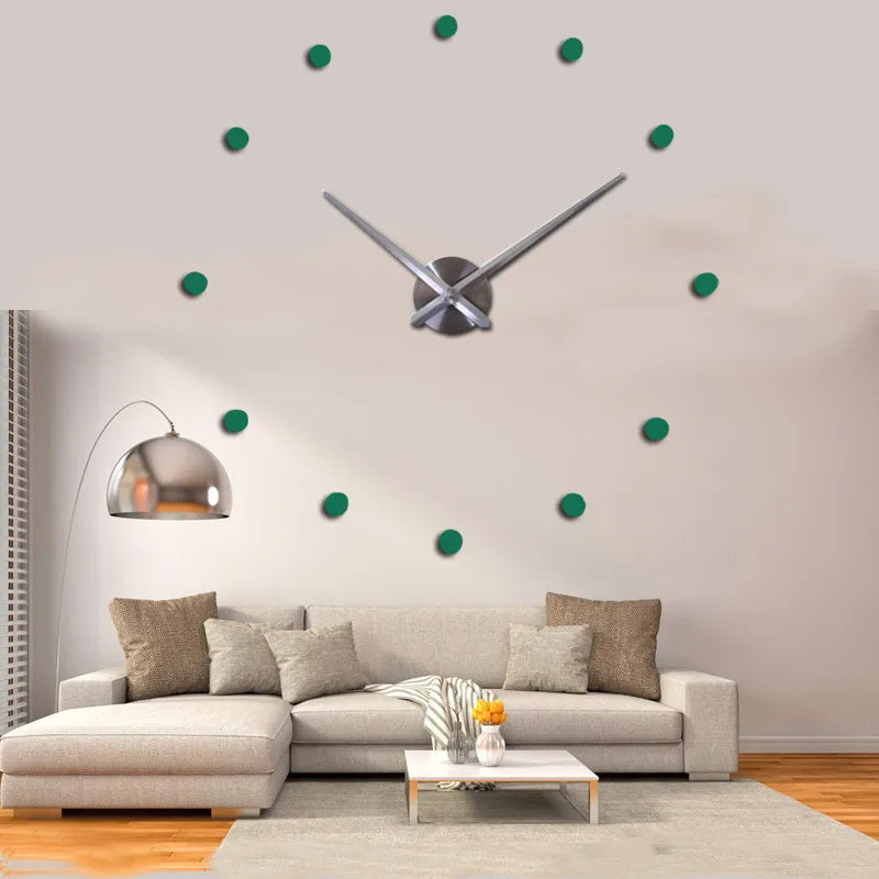 Contemporary Wall Clock | 16.5 in | Minimalist Red Dot Design | Modern Wall Décor Accent | Brick by Brick