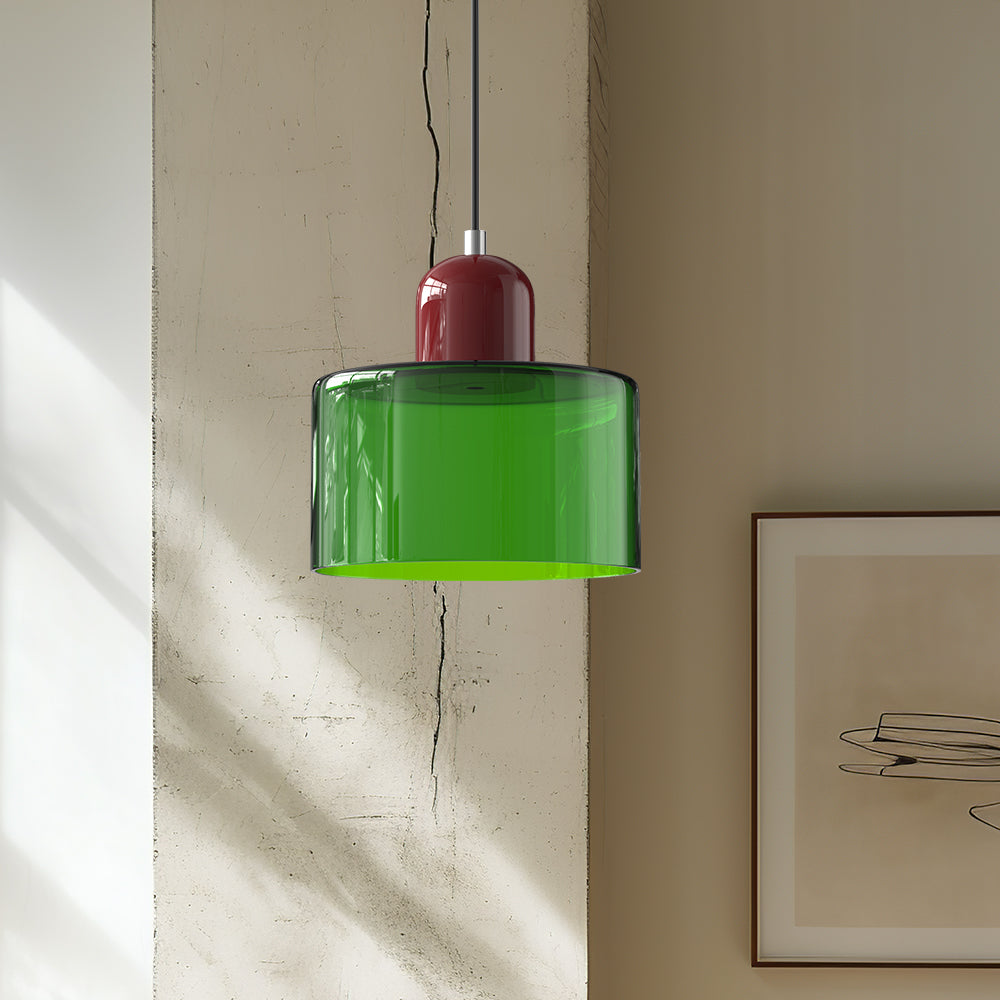 Bauhaus Glass Pendant Light | Modern Globe Design | Adjustable Ceiling Lamp | Brick by Brick