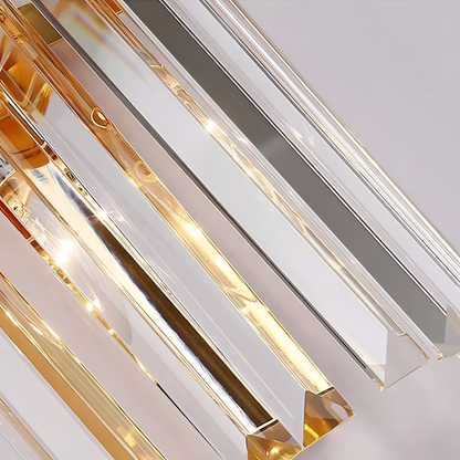 Luxurious Crystal Wall Light | Stainless Steel  | Contemporary Living Room Sconce | Brick by Brick