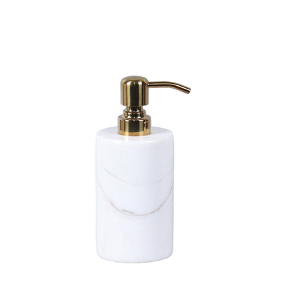 Luxury Marble Soap Dispenser | 2.8 in × 2.8 in × 7.1 in | Solid Natural Stone | Metal Pump | Brick by Brick
