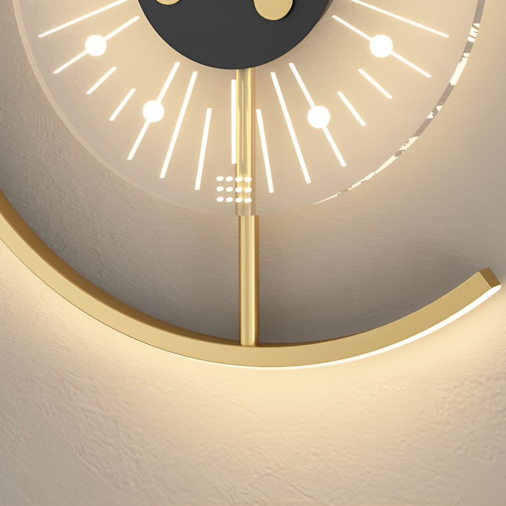 Wall Clock | Led Light | Silent Movement | Ambient Glow | Creative Modern Design