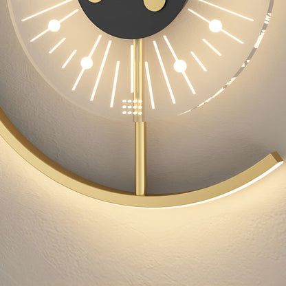 Wall Clock | Led Light | Silent Movement | Ambient Glow | Creative Modern Design