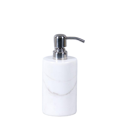 Luxury Marble Soap Dispenser | 2.8 in × 2.8 in × 7.1 in | Solid Natural Stone | Metal Pump | Brick by Brick