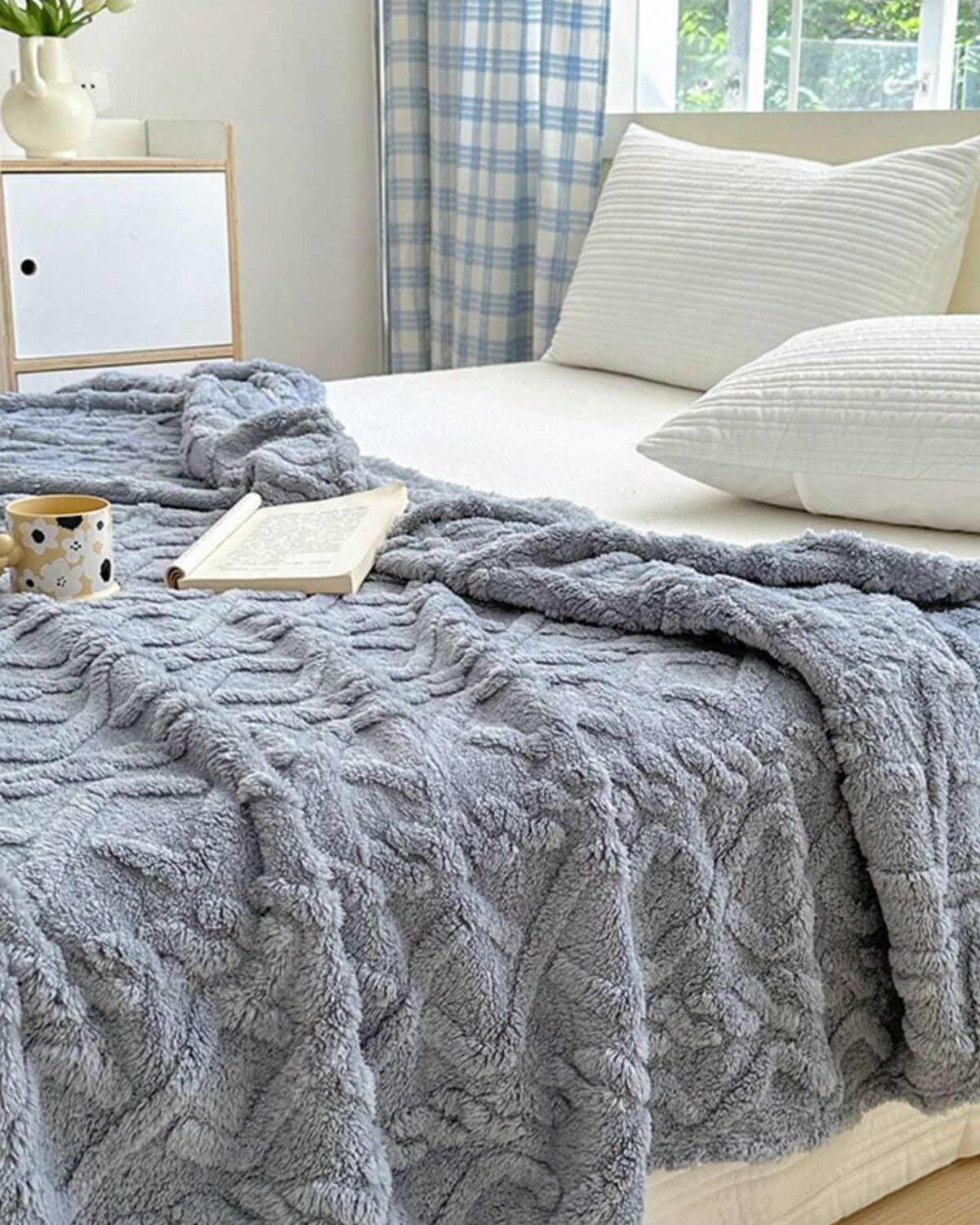 CozyNest Throw Blanket | Ultra-Soft Faux Sheepskin | Lightweight All-Season Comfort | Brick by Brick