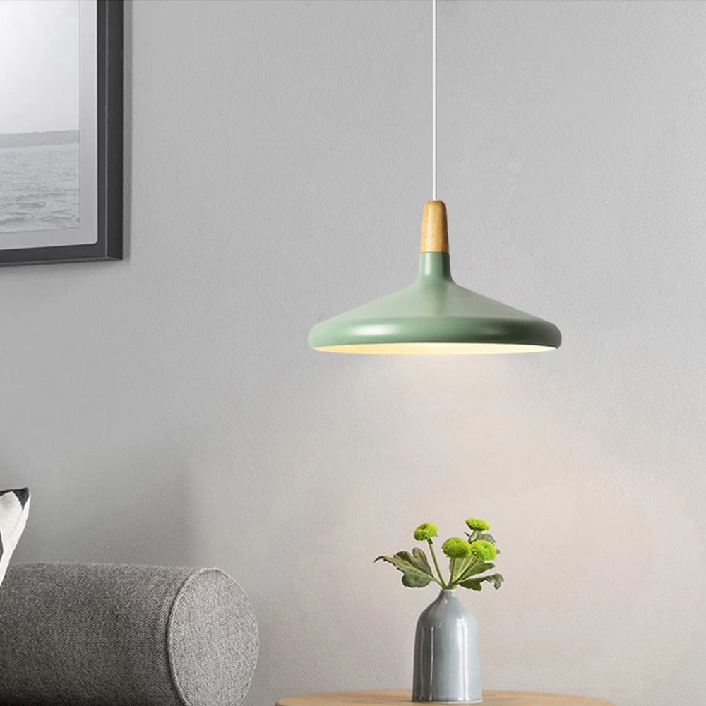 Nordic Macaron Pendant Light | Wooden Accent | Minimalist Charm | D7.09"-15.35" | Brick by Brick