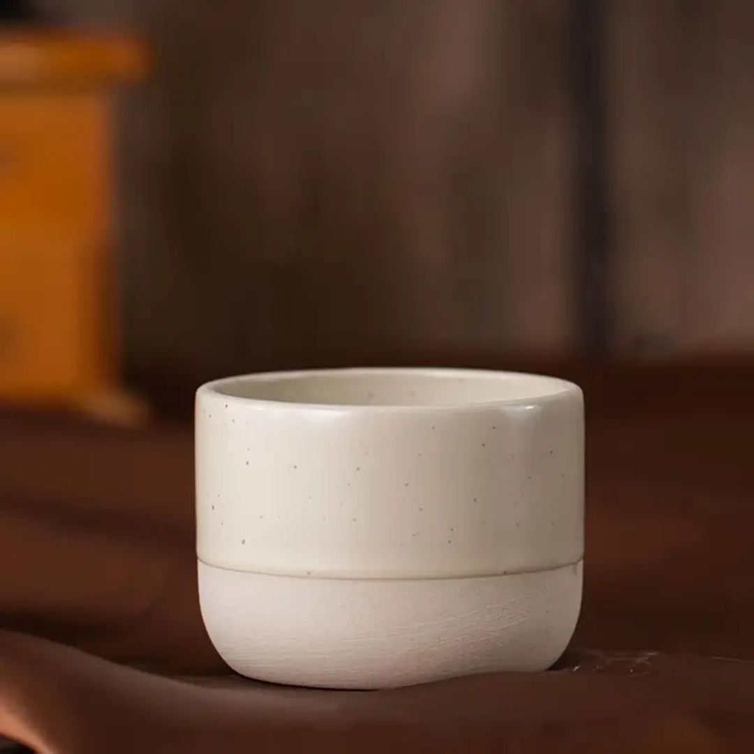 Vintage Ceramic Coffee Mug | 100 - 230 ml | Rustic Stoneware Design | Dishwasher Safe | Brick by Brick