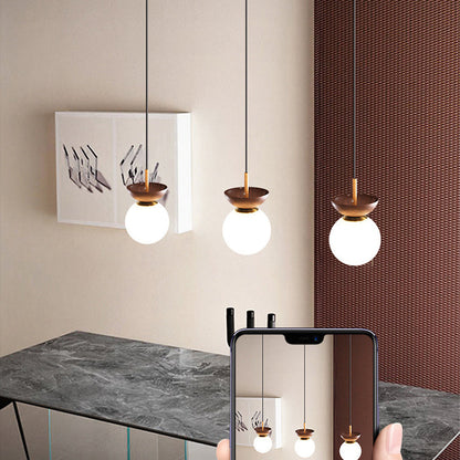 Decorative Glass Pendant Lamp | 6.29 x 10.62 in | Modern Hanging Light | Clear Glass Shade | Adjustable Cord | Brick by Brick