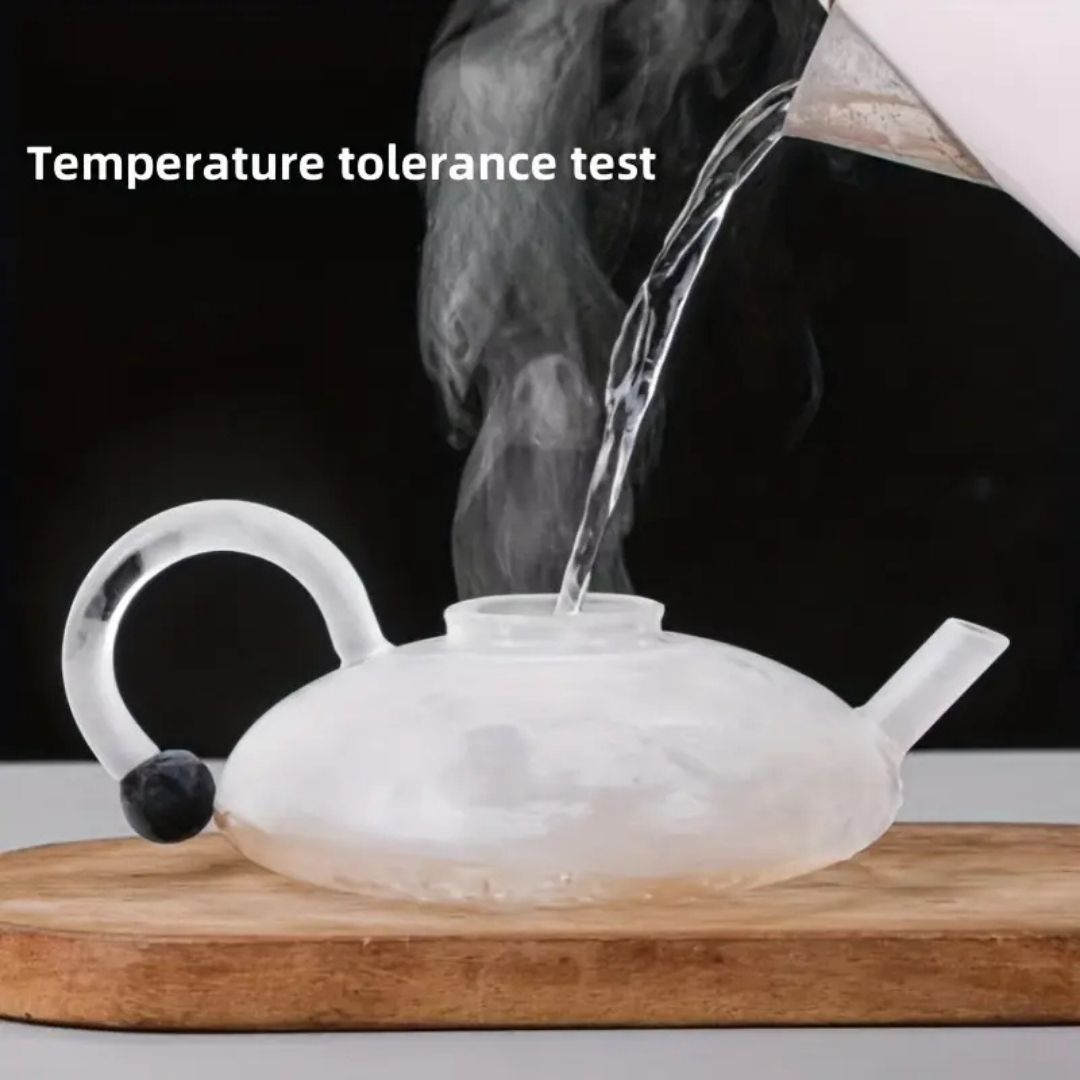 Sereno Filtration Teapot Set | 600 ml Glass Teapot with Semi-Automatic Filter | Scandinavian Modern Style | Brick by Brick