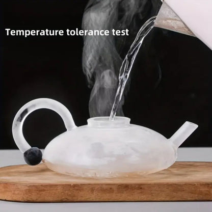 Sereno Filtration Teapot Set | 600 ml Glass Teapot with Semi-Automatic Filter | Scandinavian Modern Style | Brick by Brick